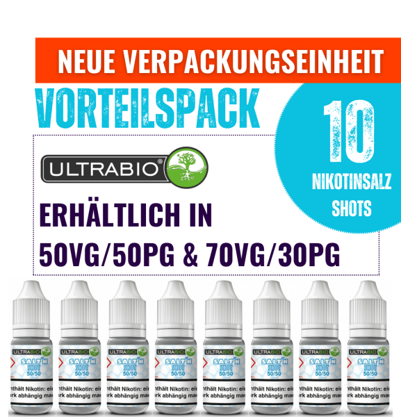 Ultrabio Nikotinsalz Shot/Booster - Vorteilspack