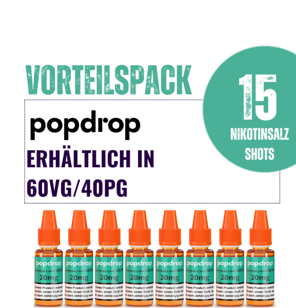 POPDROP Nikotinsalz Shot / Booster - Vorteilspack