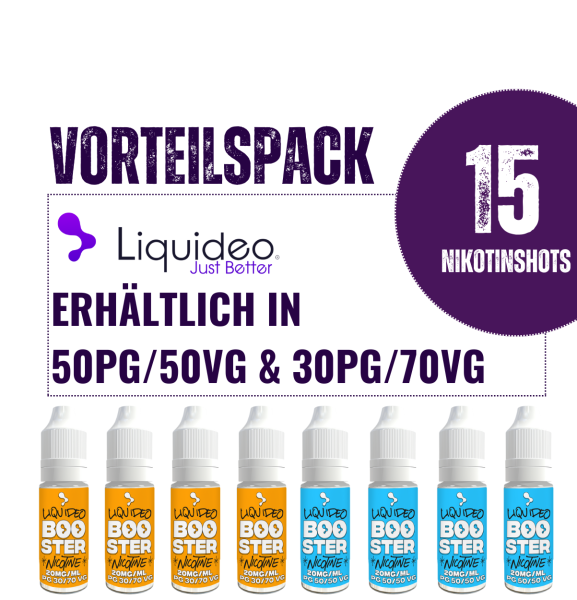 Liquideo Nikotinshot / Nikotinbooster - Vorteilspack