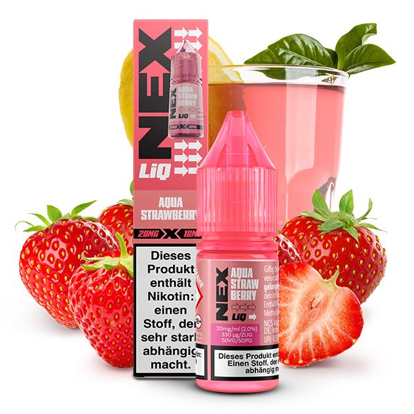 Pod Salt NexLiq - Aqua Strawberry Nikotinsalz Liquid