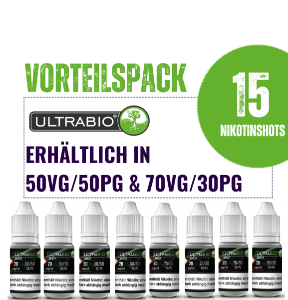 Ultrabio Nikotinshot / Nikotinbooster - Vorteilspack